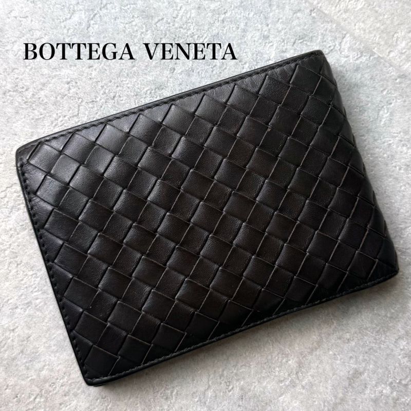 Bottega Veneta Bifold Wallet Intrecciato Calf Leather Brown Bifold Wallet Men