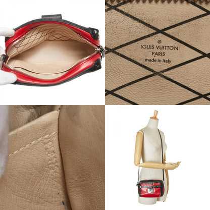 Louis Vuitton Petite Mal Soft MM Red Black Leather Women Louis Vuitton