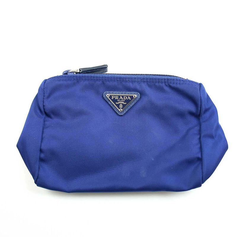 Prada Nylon Mini Pouch Deep Blue