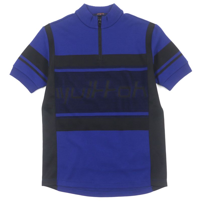  Louis Vuitton 19AW Jacquard Saik Ring Short Sleeve Half Zip T-shirt Short