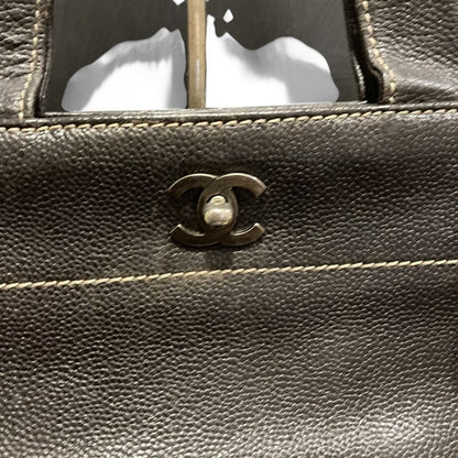 Chanel ⑤ 7065534 2001's Caviar Skin 2wayleather Bag Ladies Brown -