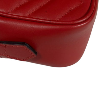 Gucci GG Marmont Shoulder Bag Leather 448065 Red Ladies Gucci  Gucci