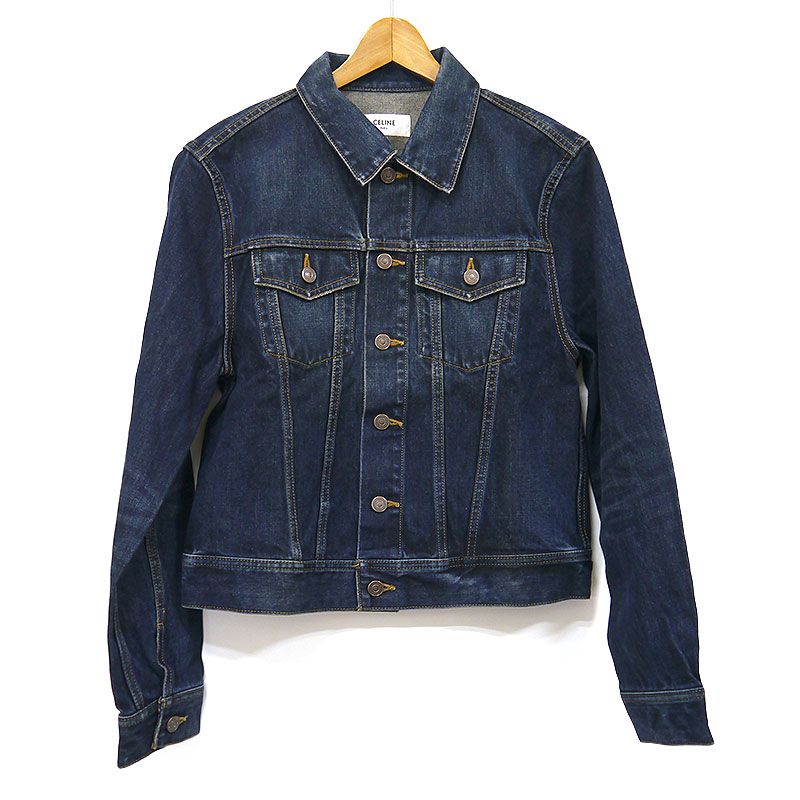 Celine Washed Denim Trucker Jacket M Indigo