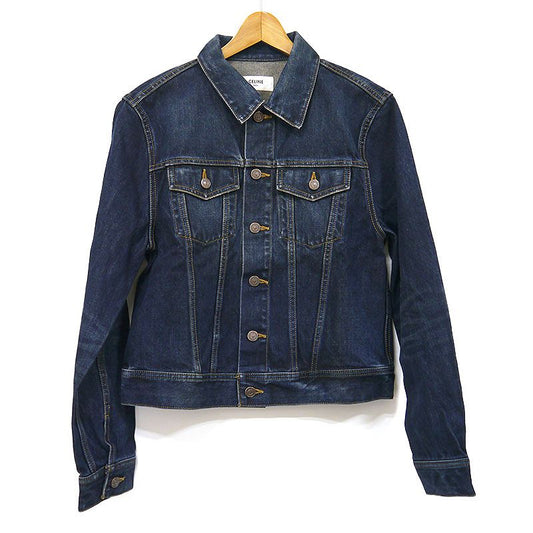 Celine Washed Denim Trucker Jacket M Indigo