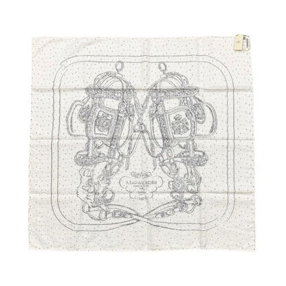 Hermes Silk Scarf Carré 70 Brides de Gala H983529s 25 Blanc Noir Black White