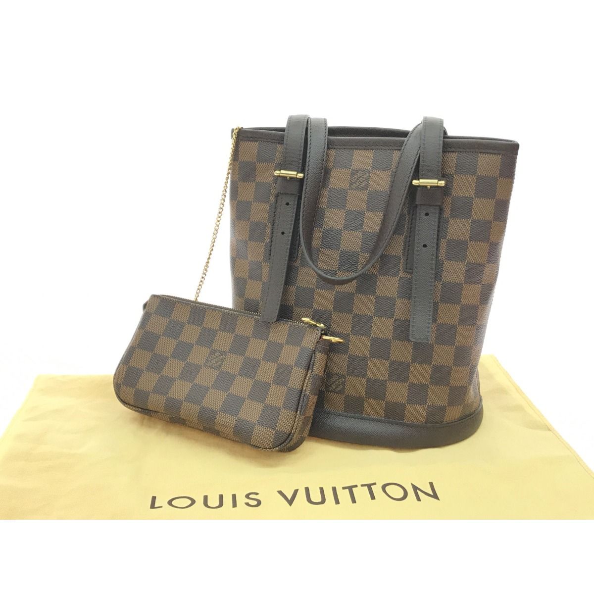 Louis Vuitton Tote Bag Bucket with Pouch Damier Male