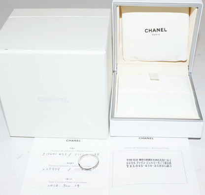 Chanel Half Eternity Ring Pt950 With 19 Diamonds (approx 019ct) Ribbon De Chanel
