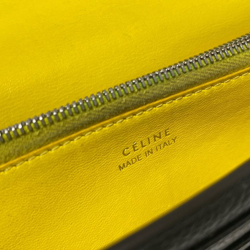 Celine Long Wallet - Black Leather