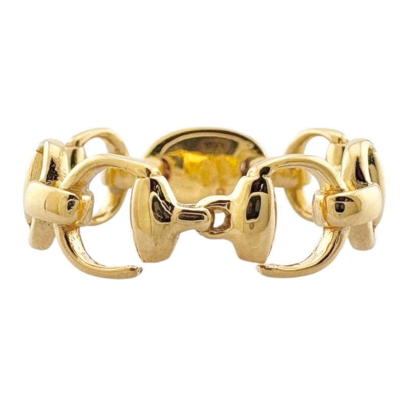 Gucci Horsebit Ring Size 8 18k Gold 18K Yellow Gold Ladies Gucci  Gucci