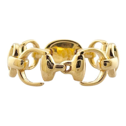 Gucci Horsebit Ring Size 8 18k Gold 18K Yellow Gold Ladies Gucci  Gucci