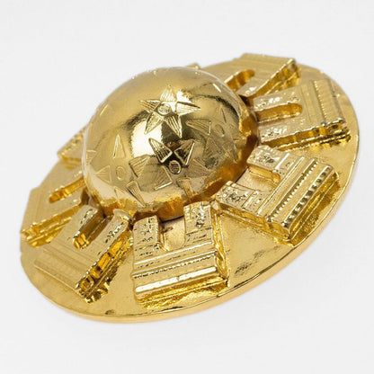 Celine Brooch Gold Dome Motif Arc De Triomphe Star