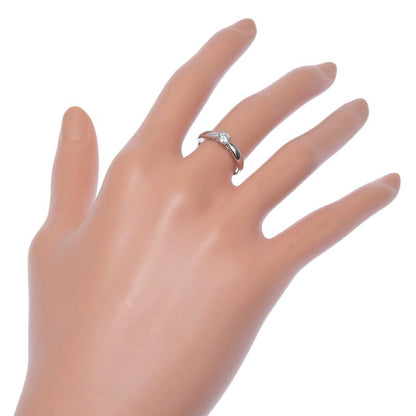 Tiffany & Co Solitaire Pt950platinum And Diamonds #8.5 0.20 Ladies 3.6g Ring