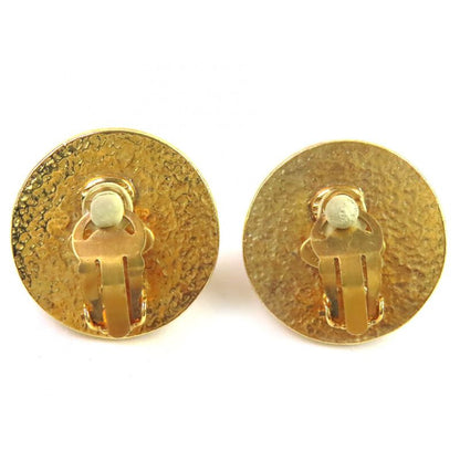 CHANEL Vintage 95P Coco Mark Faux Pearl Round Earrings Accessories For Both