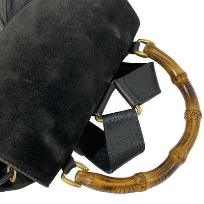 Gucci Backpack Sac Bamboo 32058 Black Leather