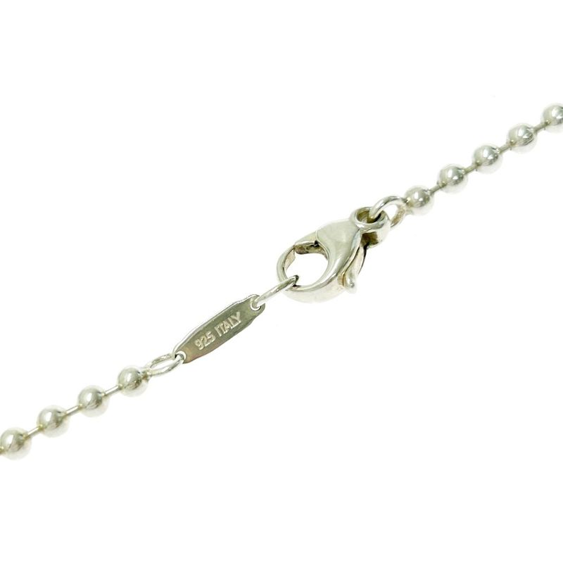 Tiffany & Co Silver Atlas Bar Ball Chain Necklace 15.2g 925 Engraved 434300