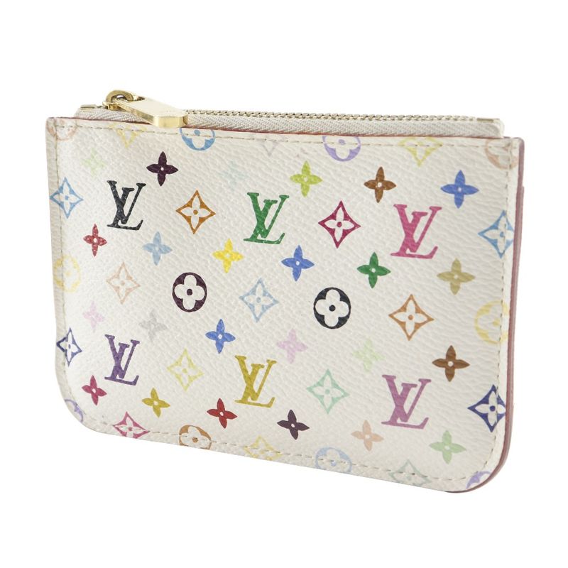 Louis Vuitton Pochette Cles M93734 Monogram Multicolor White Ca4019 Ladies Coin