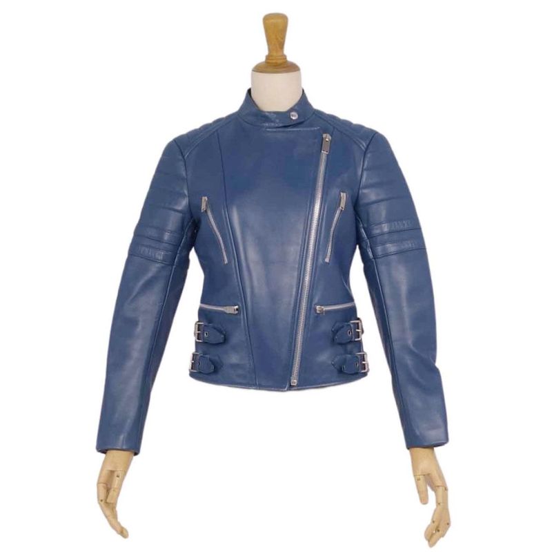 Celine Phoebe Period Leather Jacket Biker Jacket