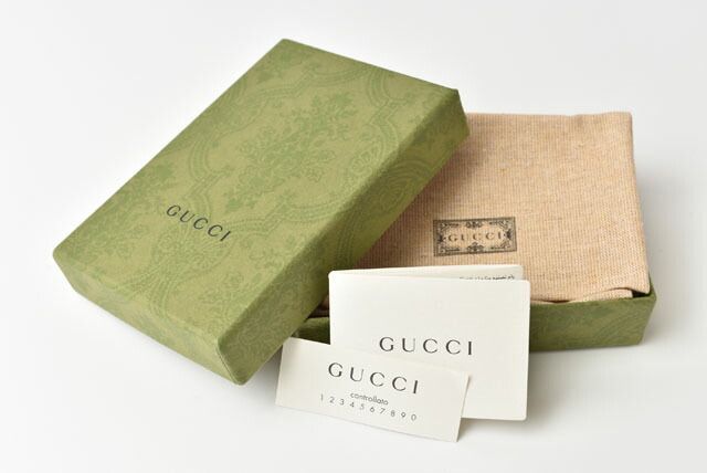 Gucci Unused Card Case Business Card Holder Gucci Beige Brown 5523159 96iwg