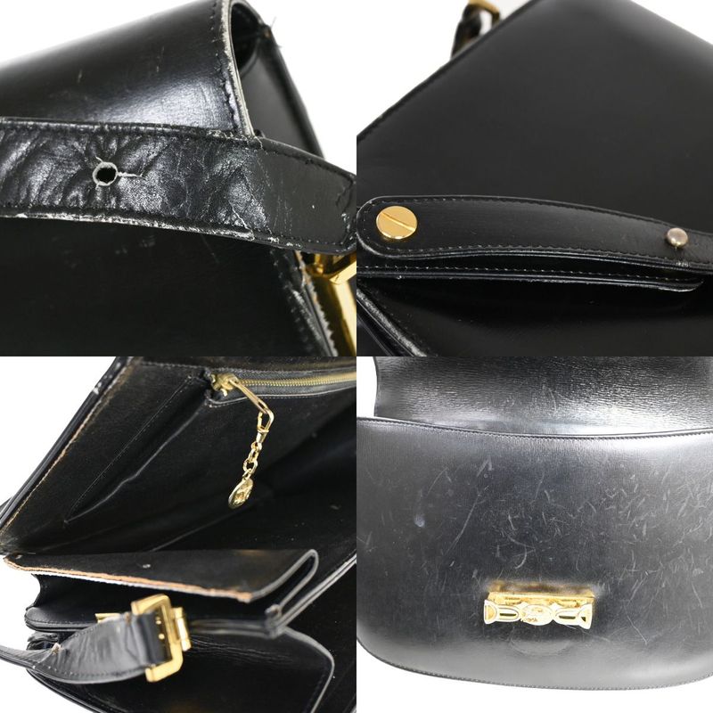 Celine Carriage Shoulder Bag Leather Black 67fa291