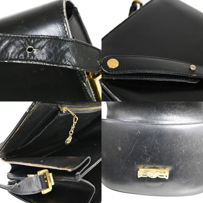 Celine Carriage Shoulder Bag Leather Black 67fa291