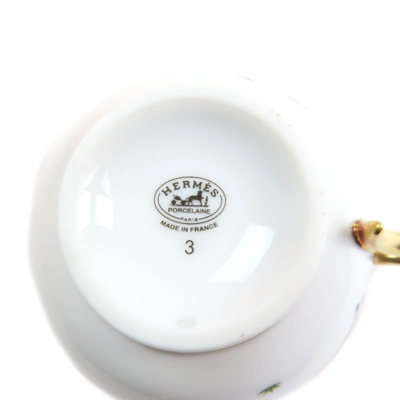 Hermes Chevaldrian Horse Tea Cup And Saucer Set Of 2 Tableware Multi With Box