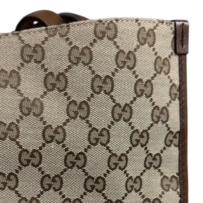 Gucci Horsebit Tote Bag GG Canvas 623694 Beige Unisex Gucci  Gucci