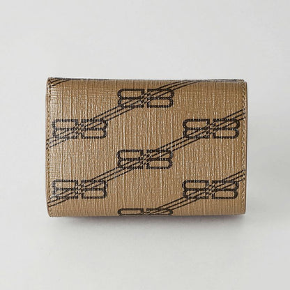 Balenciaga Trifold Wallet Beige/brown Monogram