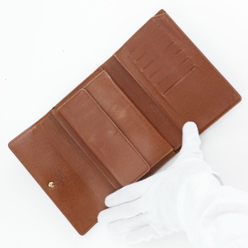 Louis Vuitton Porte Trésor Étui Papier M61202 Monogram Canvas Brown Sp1000