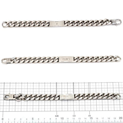 Fendi Bracelet M 205cm (807in) Long Chain Link Plate Fendi Leta Ring Palladium