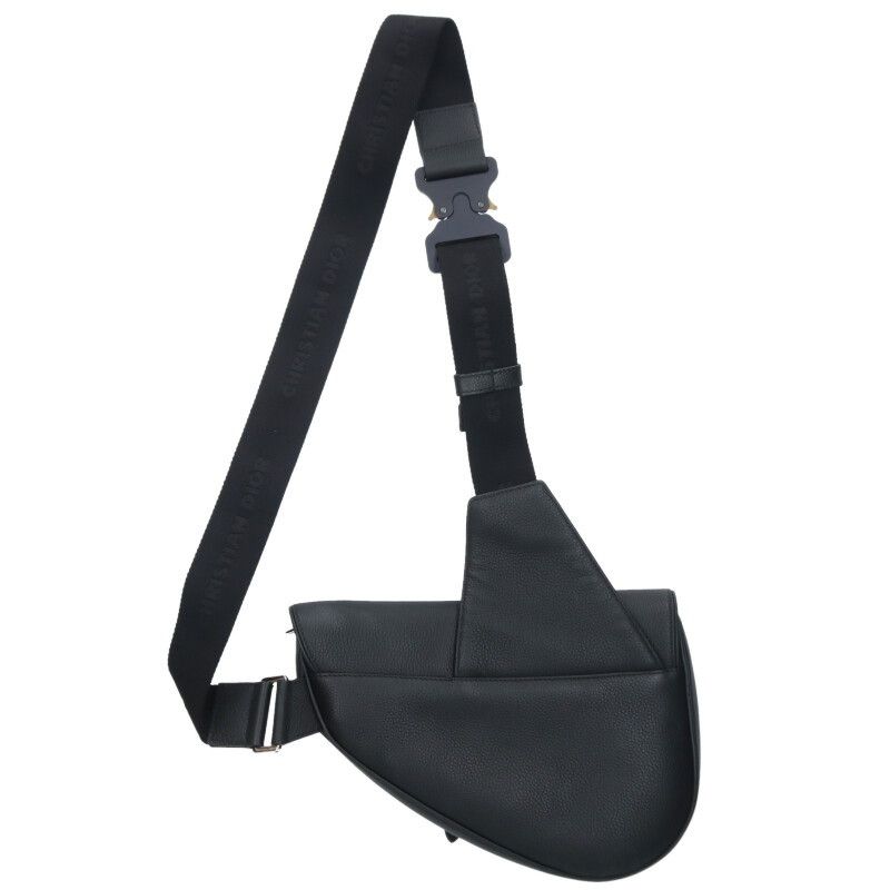 Dior Saddle Floral Logo Leather Saddle Waist Bag Men's