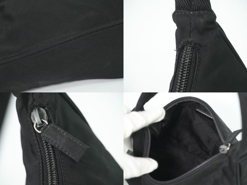 Authentic Prada Nylon Handbag Pouch Black Bag Pre-owned [follow-up Discount