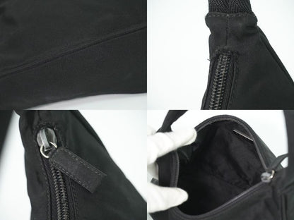 Authentic Prada Nylon Handbag Pouch Black Bag Pre-owned [follow-up Discount