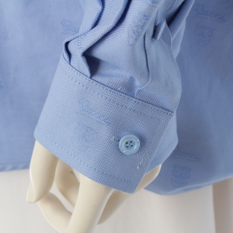 Gucci Cotton Oxford Long Sleeved Shirt Top 776414 Blue 40