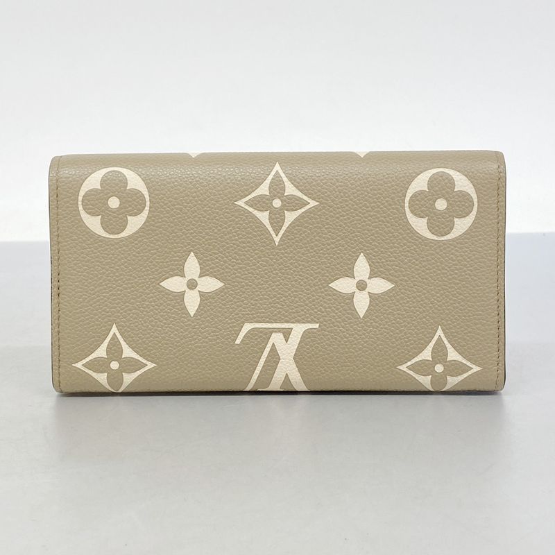 Louis Vuitton Long Wallet Monogram/empreinte Bicolor Portefeuille Sarah M81049