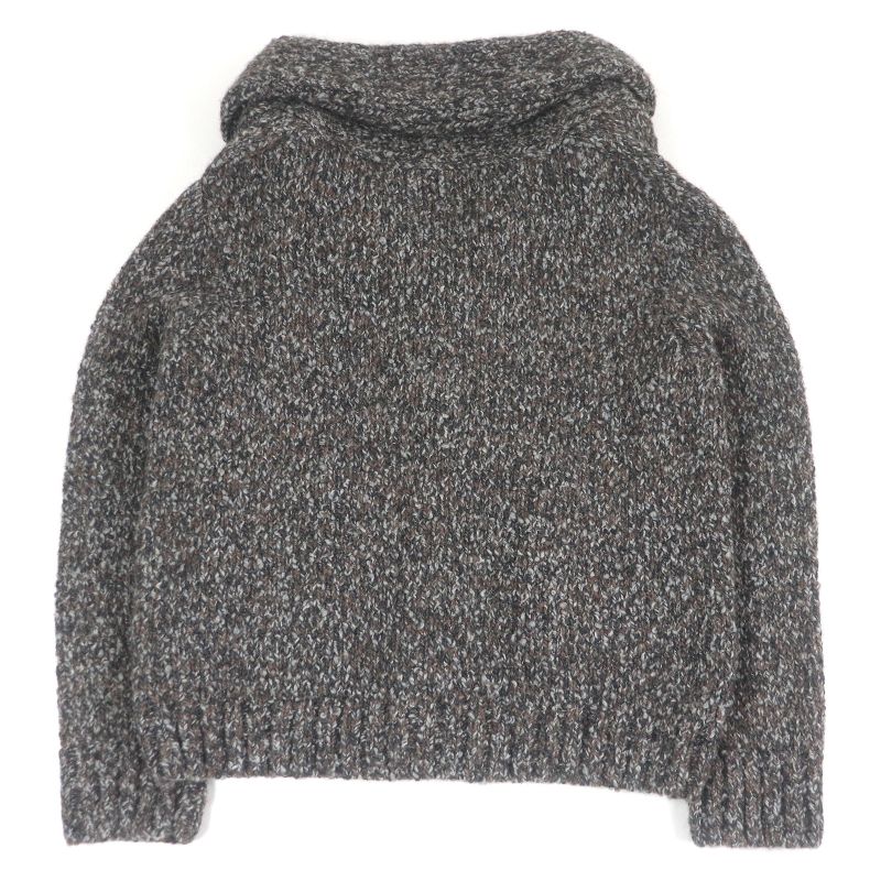 Bottega Veneta 23AW 761631 Alpaca-blend Shawl Collar Knit Cardigan Brownish M