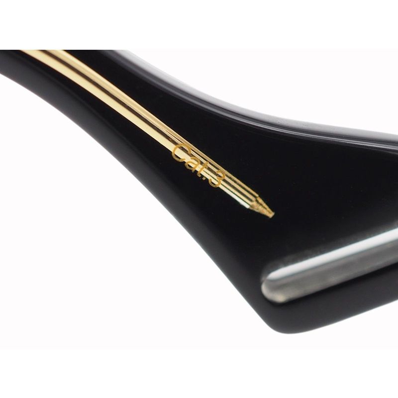Gucci Eyewear Sunglass Es Square Shape Black Gold Plastic Acetate Frame