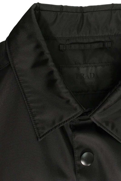 Prada Sc514 Re-nylon Logo Plate Nylon Long Sleeve Shirt Men's L