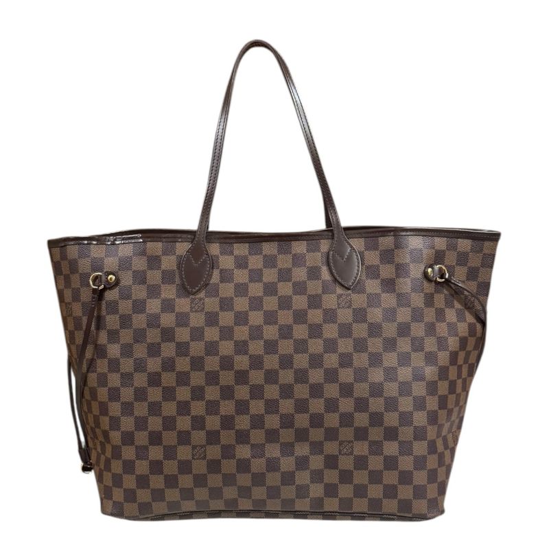 Louis Vuitton Neverfull GM Damier Tote Bag Damier Canvas N51106 Brown Ladies