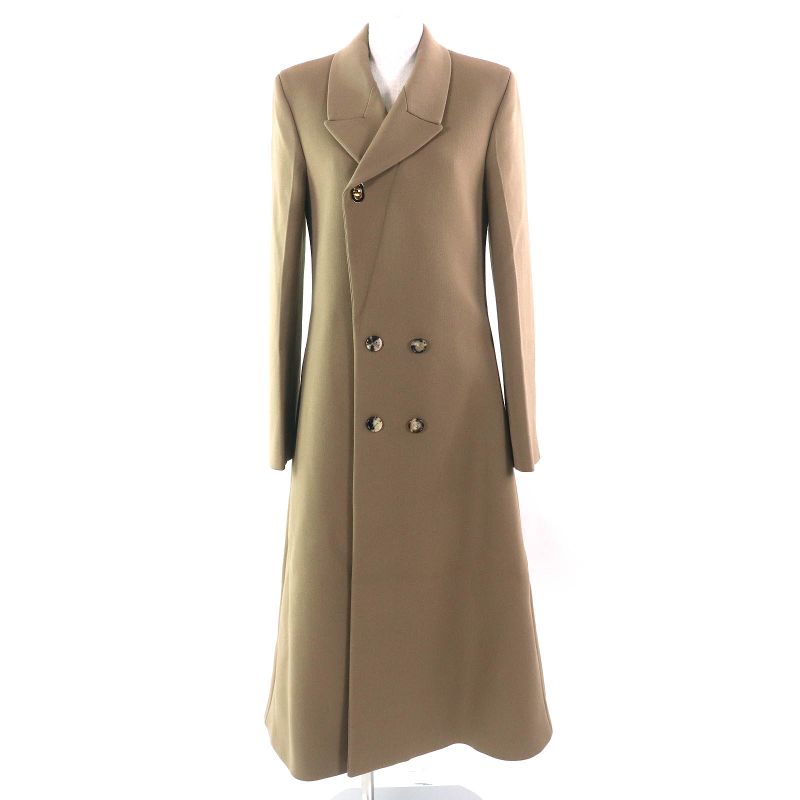 Bottega Veneta 2020 640690 Gold Hardware Maxi Length Long Coat Brownish 40 Made