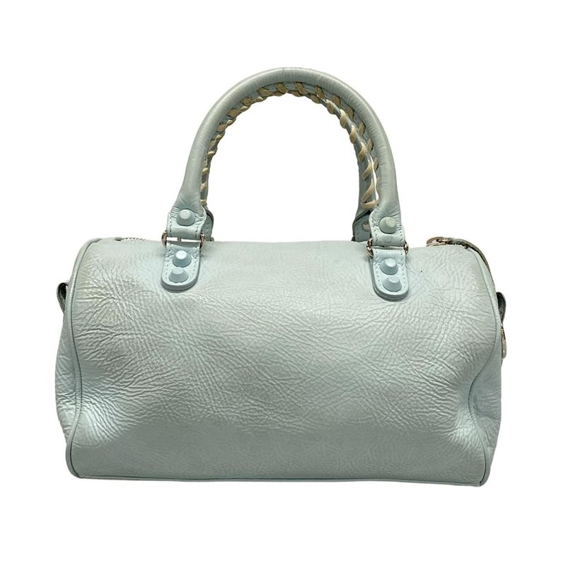 Balenciaga Handbag Classic Mini Twiggy 327103 Light Blue Coated Leather