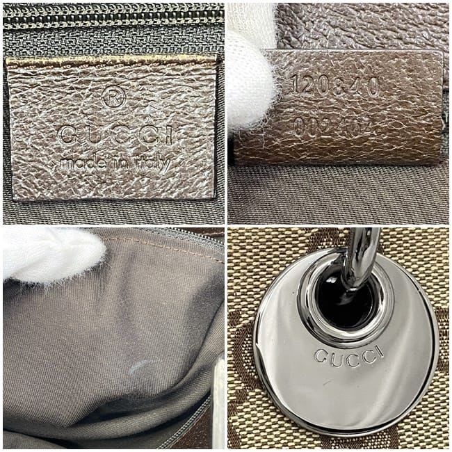 Gucci Tote Bag Beige Brown