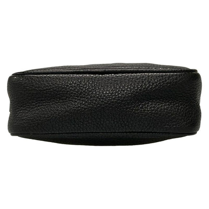 Gucci Shoulder Bag Double G 347994 Black Leather