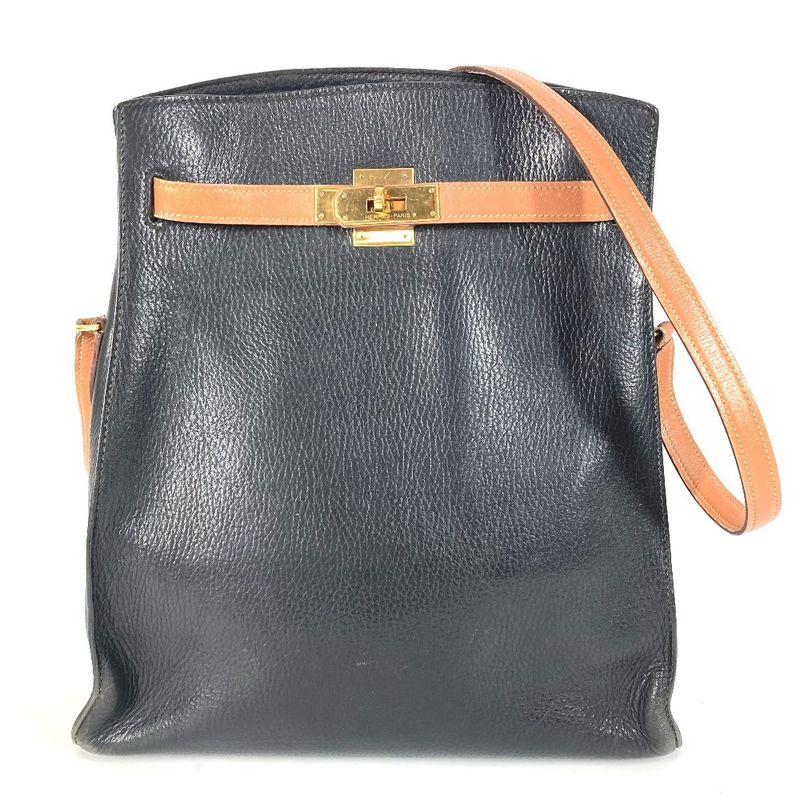 Hermes Shoulder Bag Kelly Sport GM Kelly Sport GM Ardennes Black