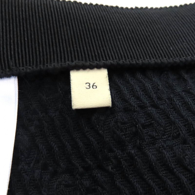 Gucci 771291 GG Pattern Knee-length Tight Skirt Bottoms Black 36 Hanger Made In