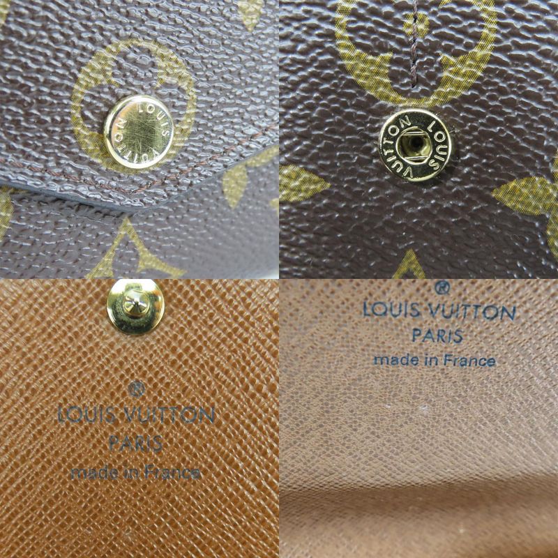 Louis Vuitton Long Wallet Portefeuille Sarah M60531 Monogram Brown Gold