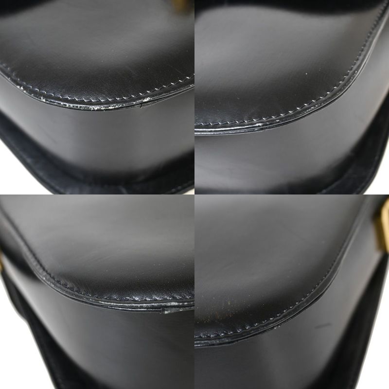 Celine Carriage Shoulder Bag Leather Black 83fa496