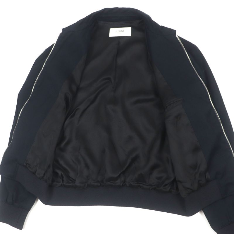 Celine 2w47b585x Now In Triomphe Embroidered Zip-up Blouson Jacket