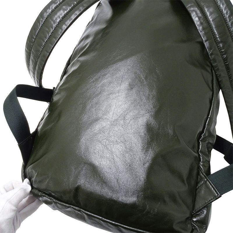 Bottega Veneta Bag Men's Brand Backpack Lambskin Dark Green Large Capacity