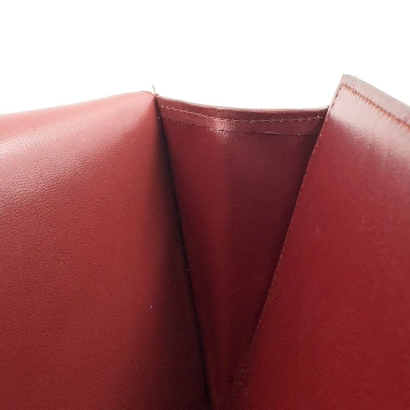 Cartier Mustline Leather Bordeaux Clutch Bag Gold 7 318 4 155