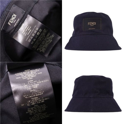 Fendi Hat Bucket Hat Denim Logo Cotton Men